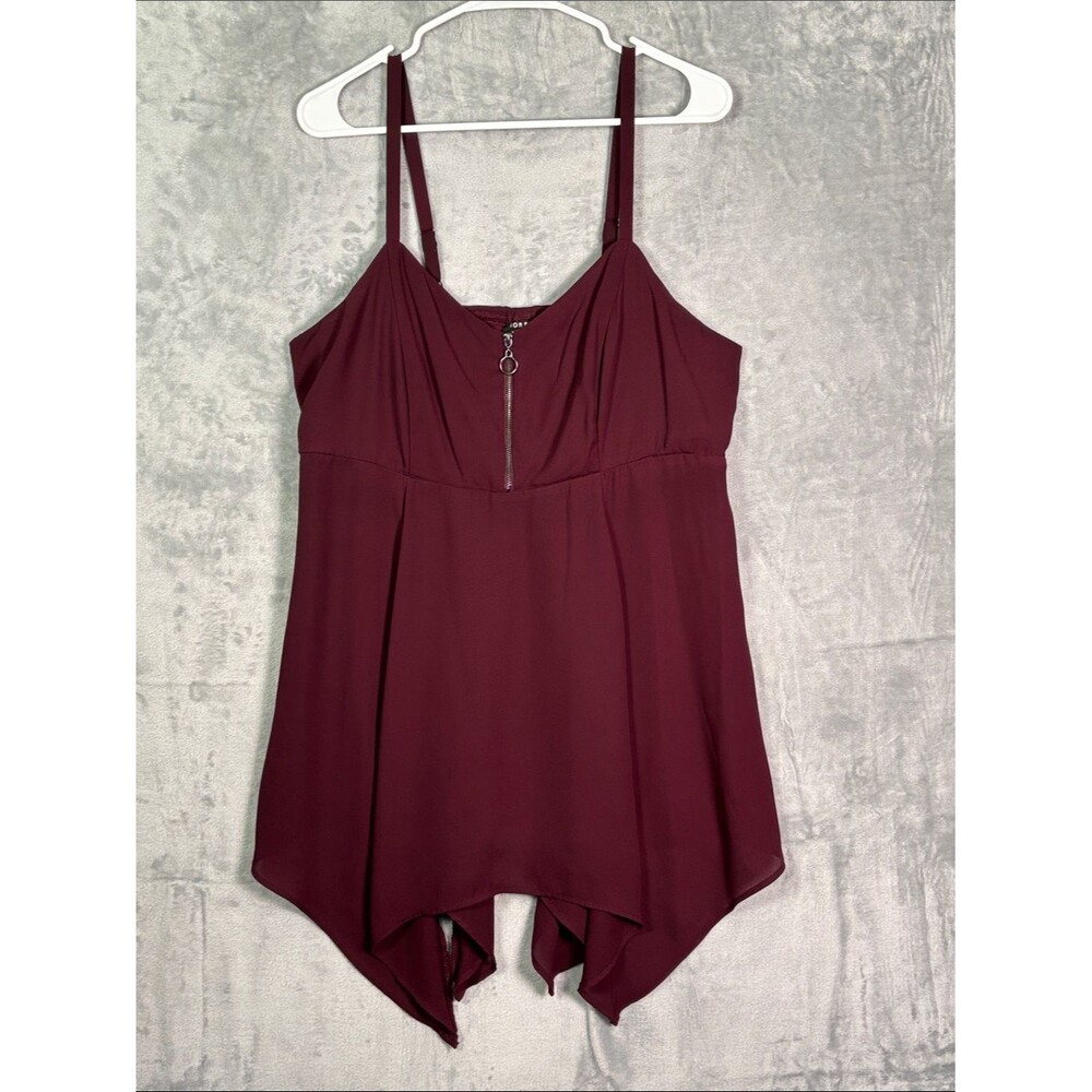 Torrid Mauve Purple Adjustable Strap Tunic Long Top With Zipper Size 0